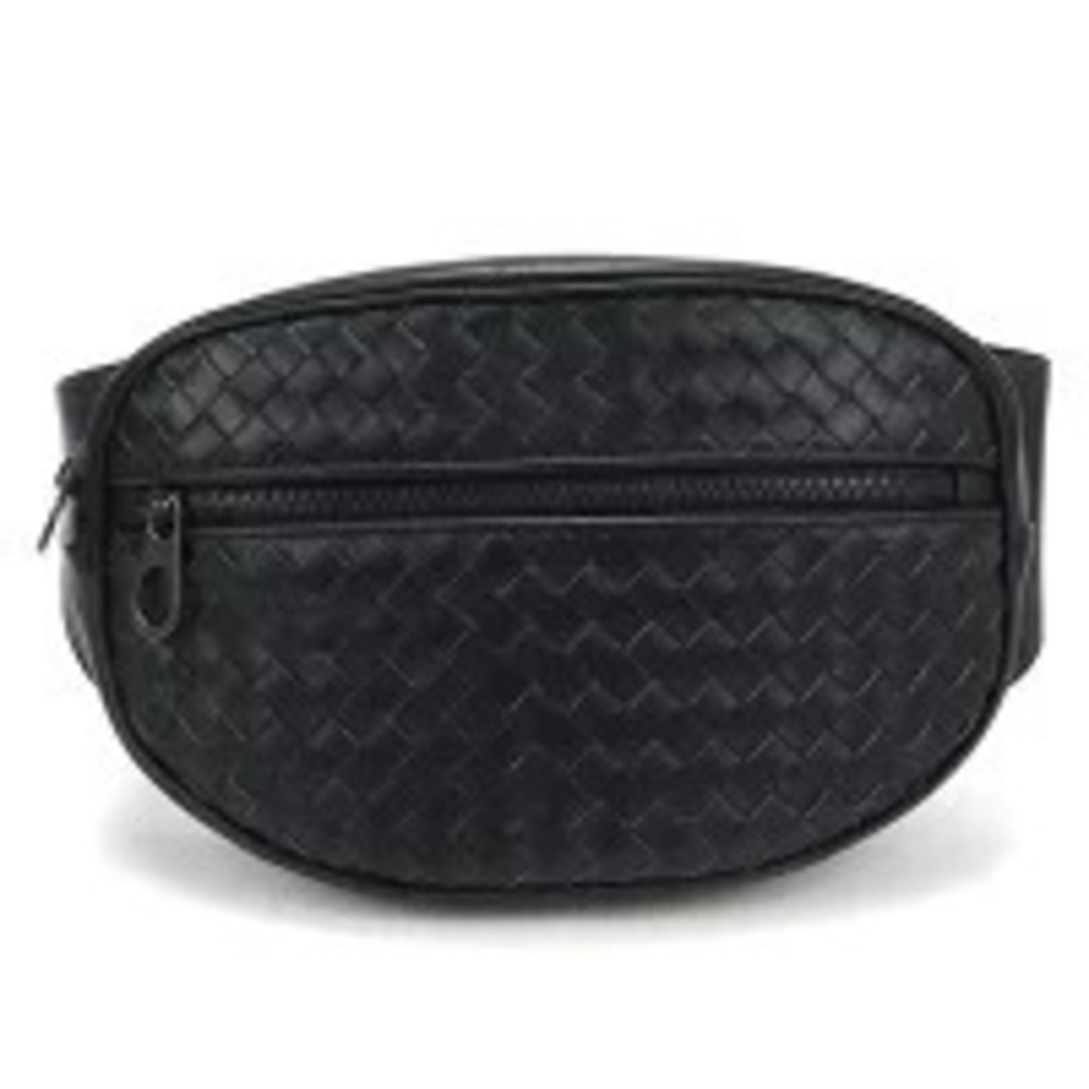 Bottega Veneta Body Bag Intrecciato Belt Black Crossbody Cool